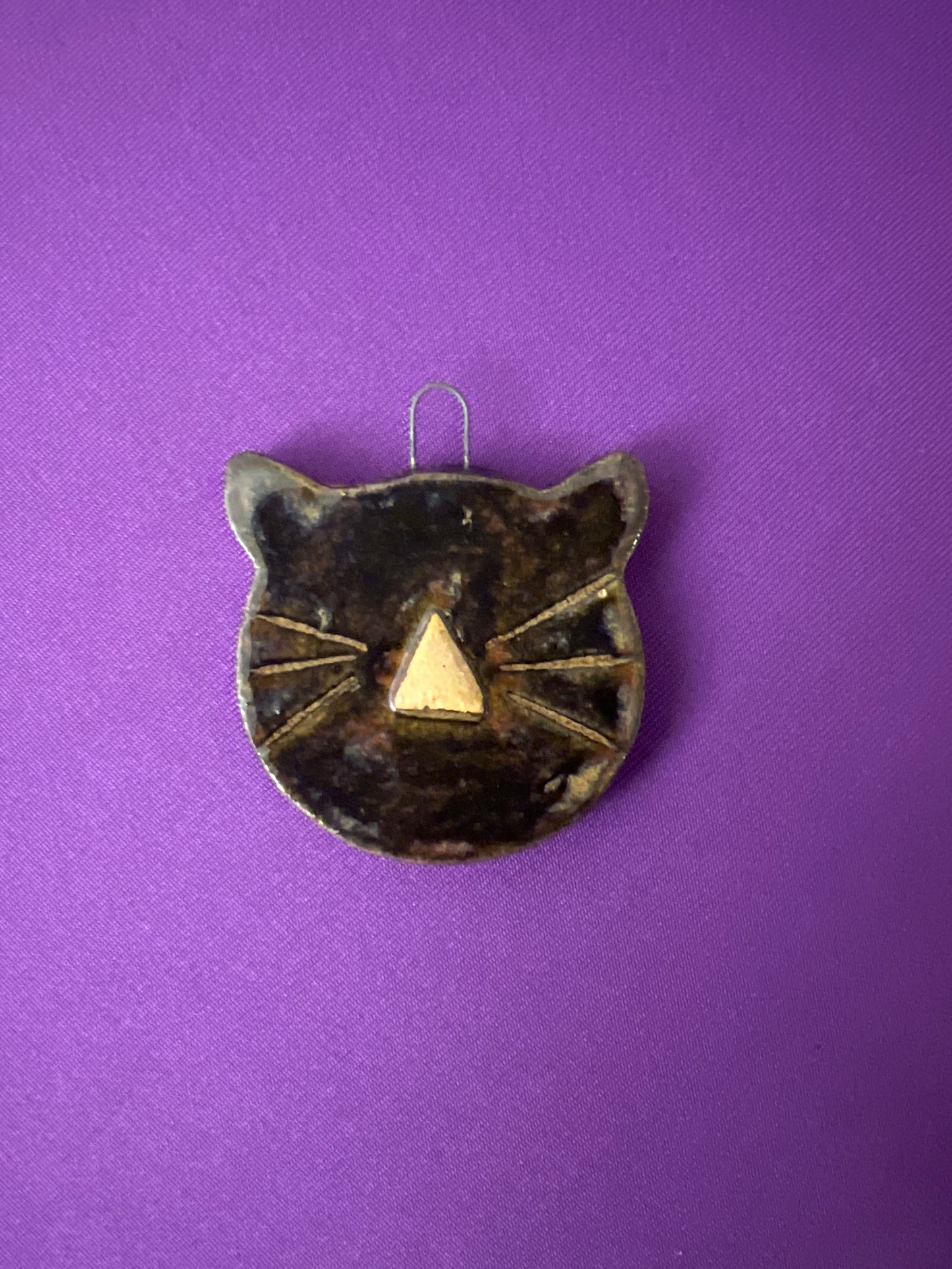 Calico Cat Face Ornament