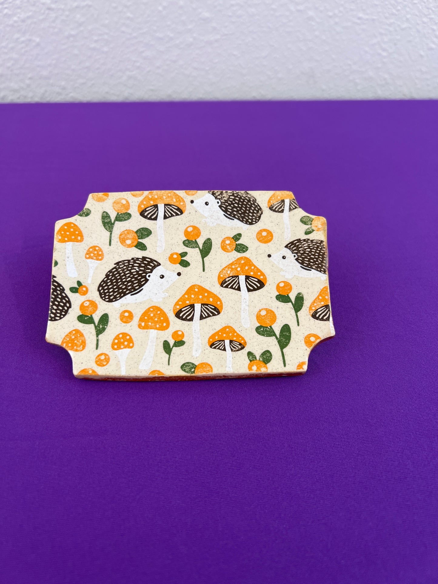 Hedgehog and Mushroom Soapdish