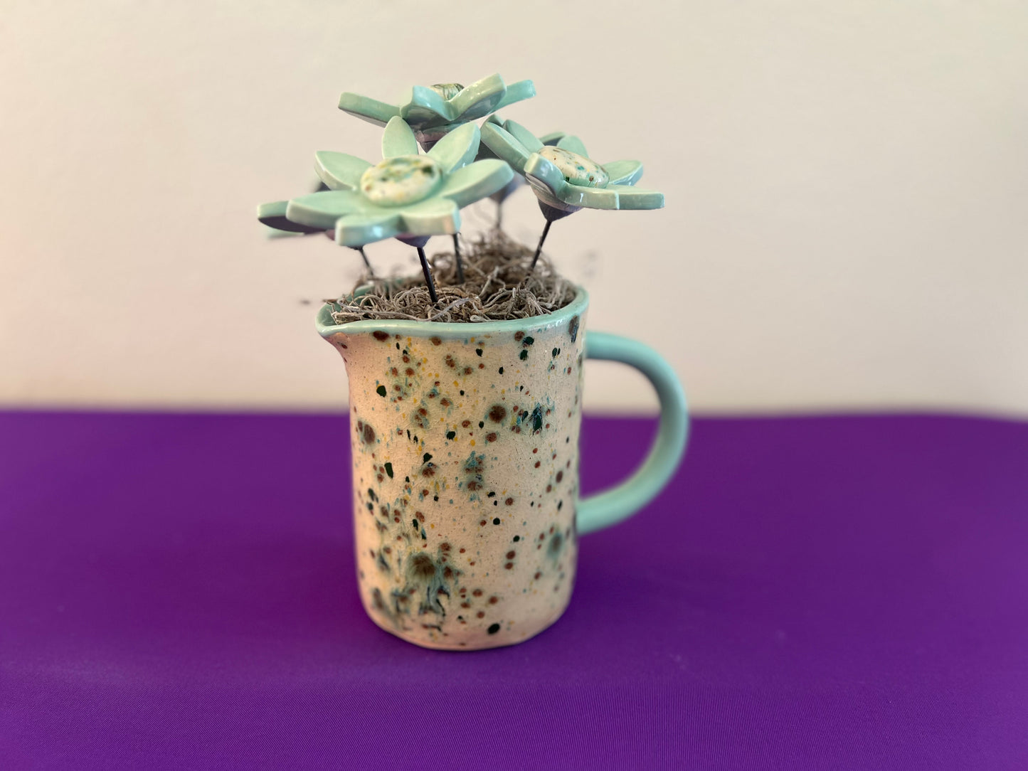 Herb Garden Pitcher with Flowers