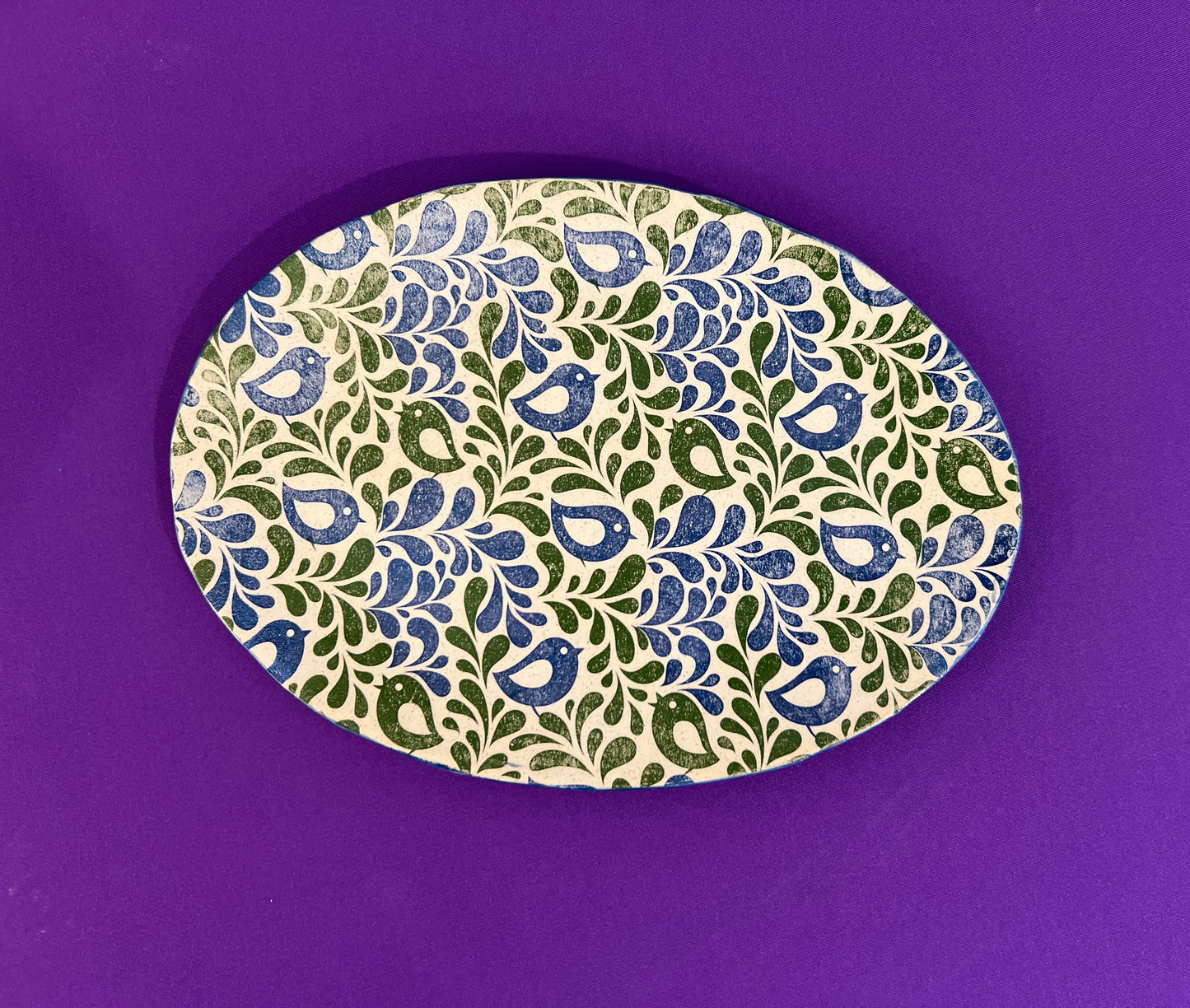 Partridge Family Blue/Green Platter