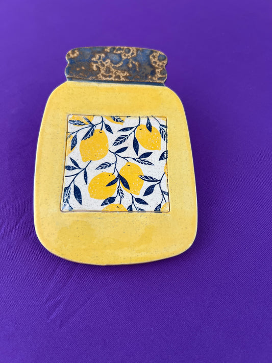 Lemon Jam Jar Spoon Rest