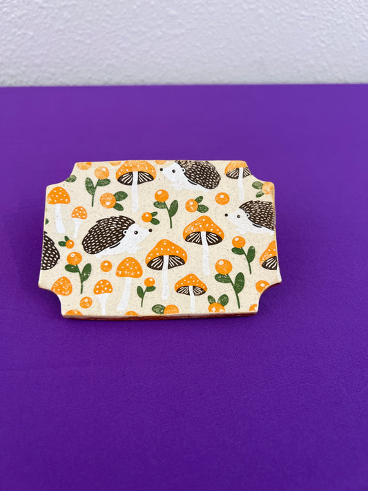Hedgehog and Mushroom Soapdish