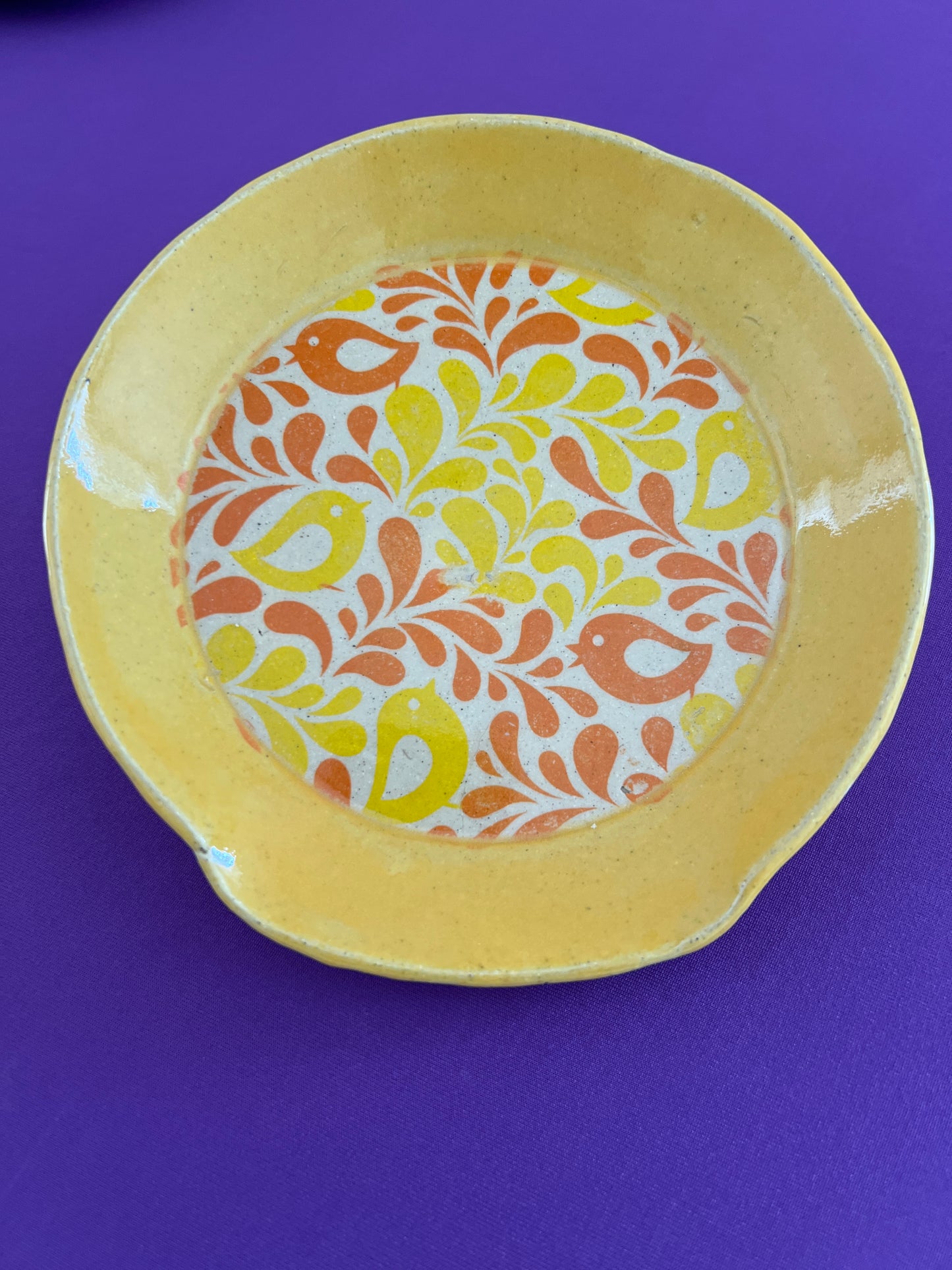 Yellow Partridge Spoon Rest