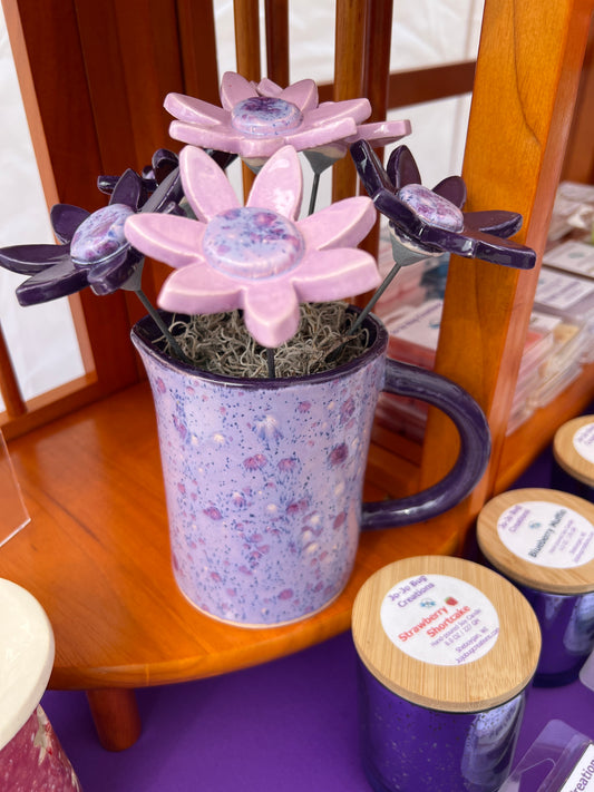 Purple Reign Pitcher with Flowers