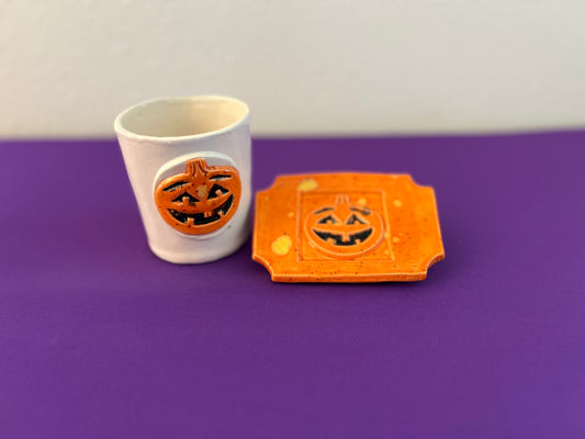 Wildfire Jack-O-Lantern Tumbler and Soapdish Set