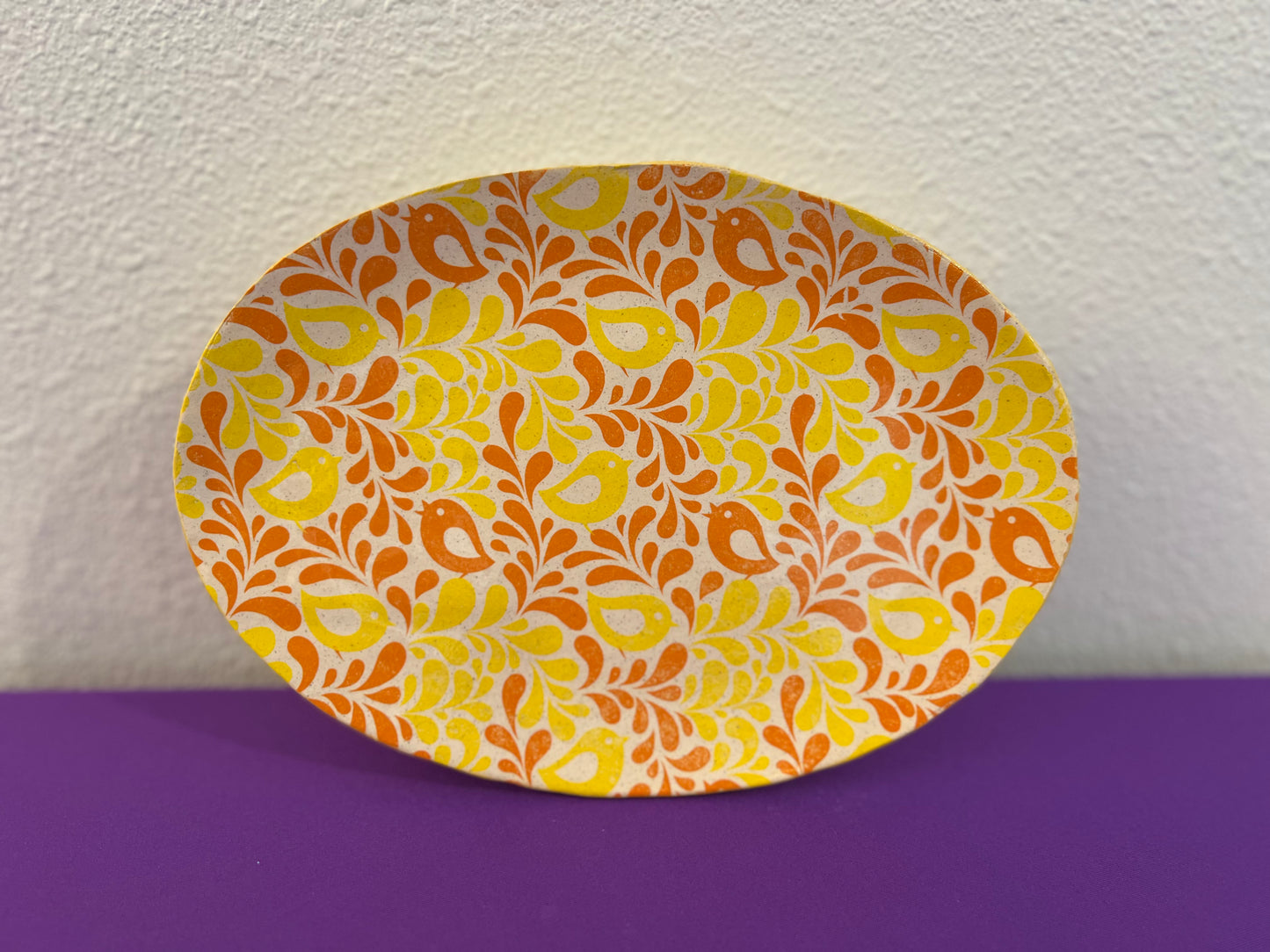 Partridge Family Mustard/Orange Platter