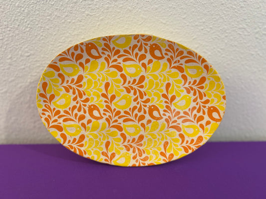 Partridge Family Mustard/Orange Platter