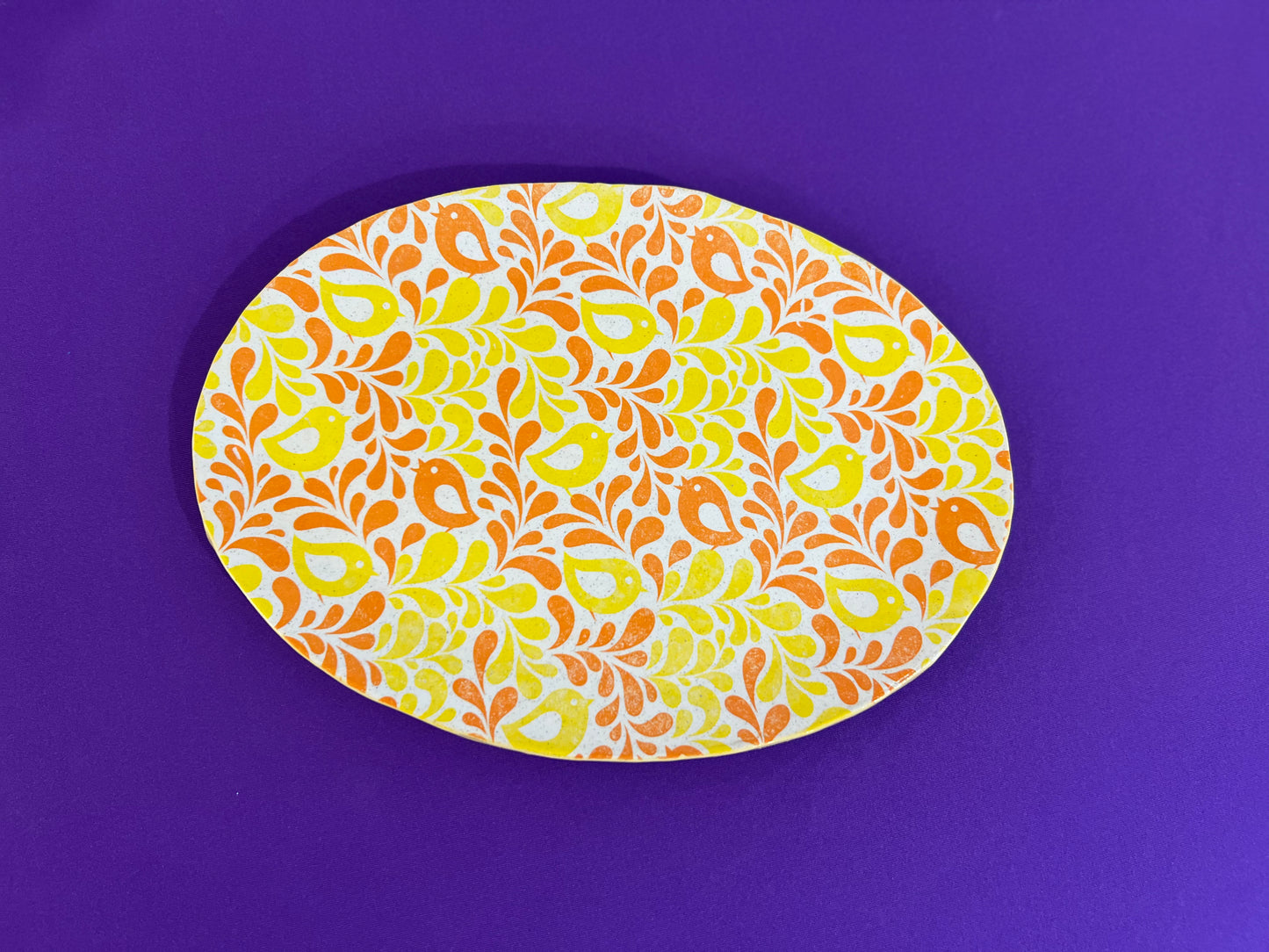 Partridge Family Mustard/Orange Platter