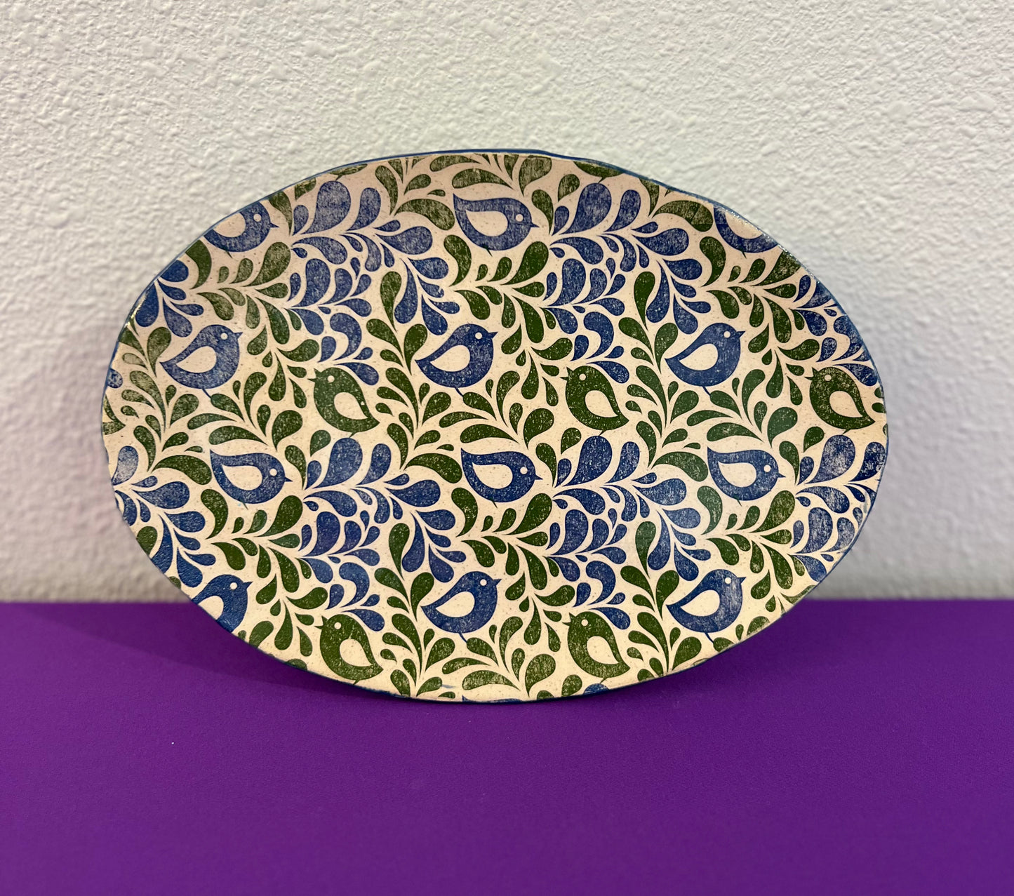 Partridge Family Blue/Green Platter