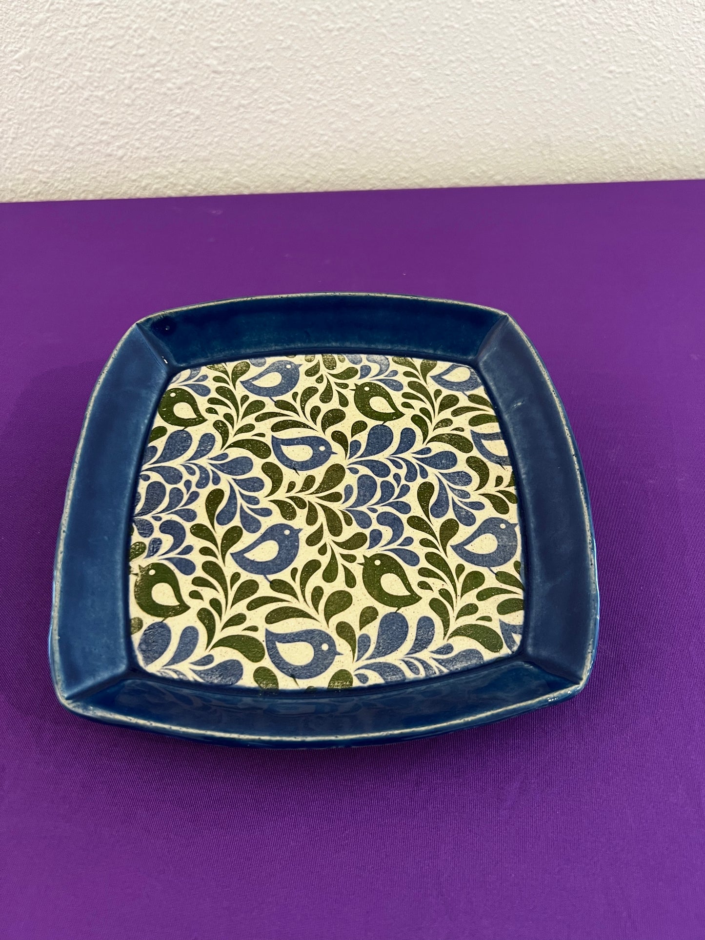 Blue Partridge Family Half-Platter