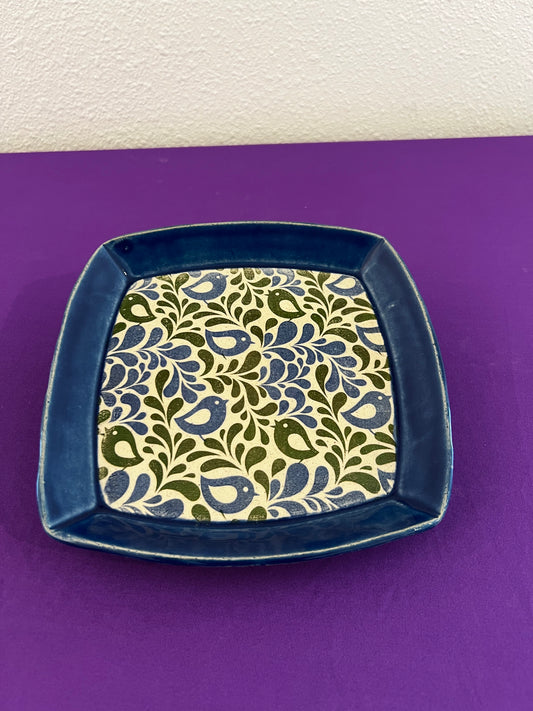Blue Partridge Family Half-Platter