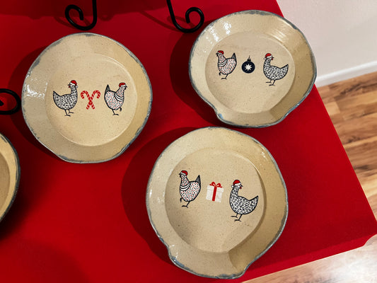 Christmas Chicken Spoon Rest