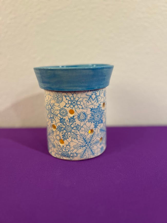 Ceramic Snowflake Lace Wax Warmer