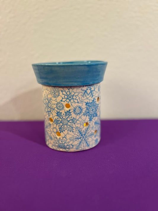 Ceramic Snowflake Lace Wax Warmer