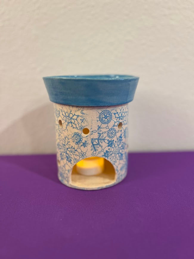 Ceramic Snowflake Lace Wax Warmer